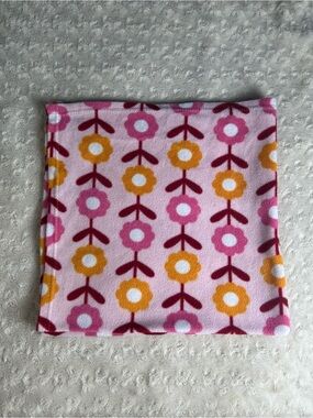 Safety 1st Pink Floral Baby Blanket Security Lovey Orange Flowers White First